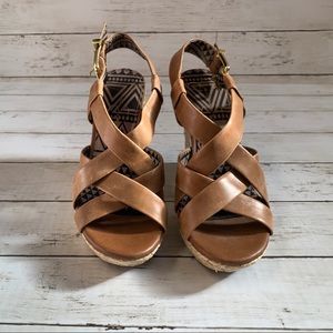 Tan Wedge heels